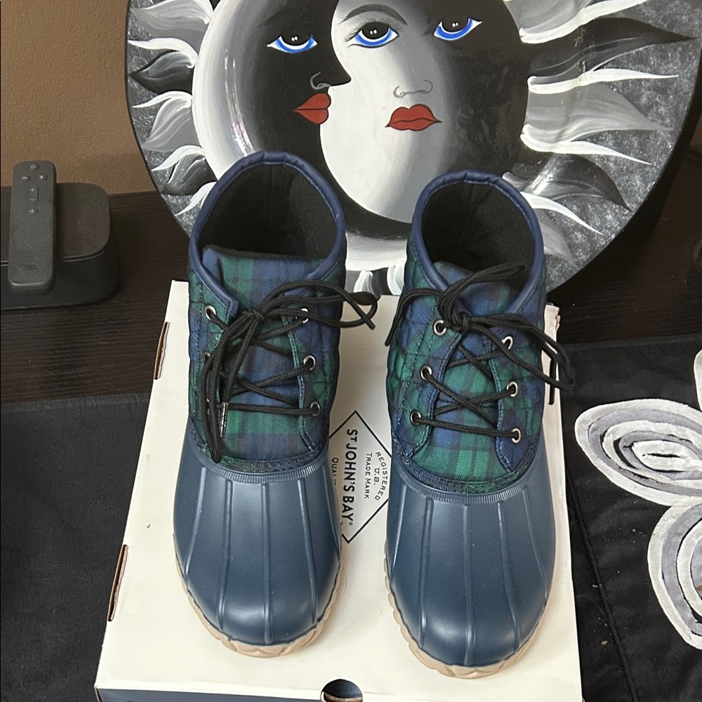 St. John’s Bay water proof shoes with plaid topper